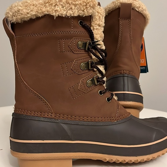 SPORTO NWT Duck Boots Waterproof Faux Fur Winter boots Women's Sz 7.5M - Picture 8 of 12